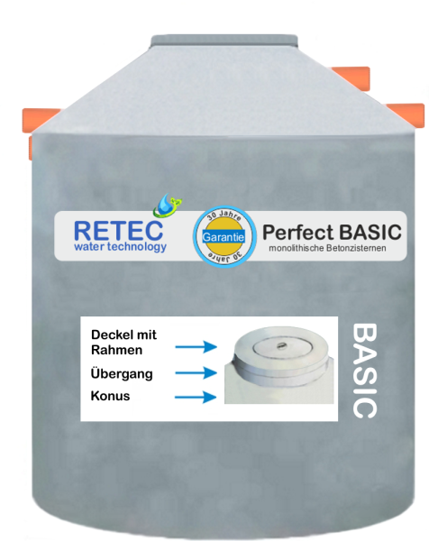 Betonzisterne Typ Perfect BASIC 3.530 L begehbar inkl. Transport und Versetzen