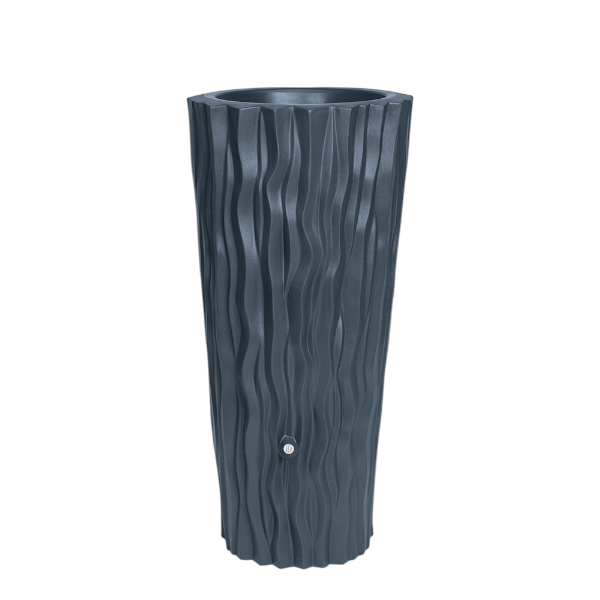 Regentonne Curve grau Kunststoff 160 Liter Fassungsvermögen