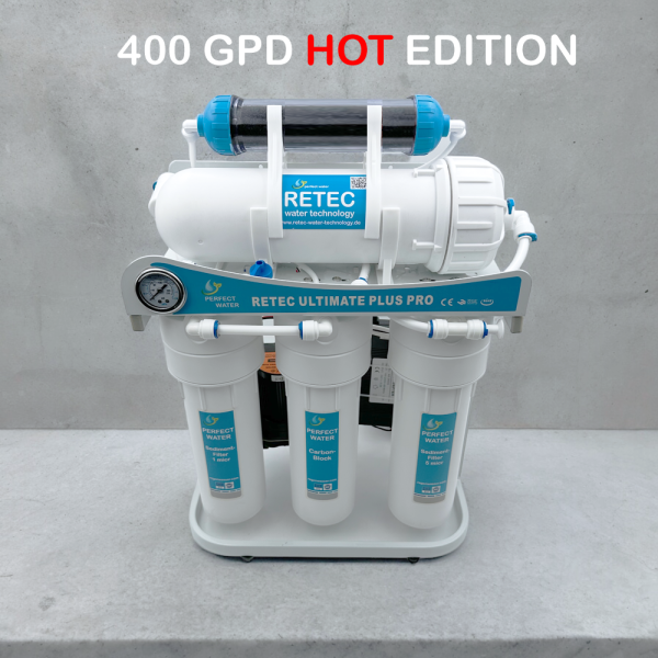 Ultimate PLUS PRO 400 GPD HOT Edition PERFECT-WATER Umkehr-Osmoseanlage