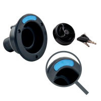 Einfüllstutzen schließbar kurz schwarz Einfüllstutzen schließbar kurz schwarz