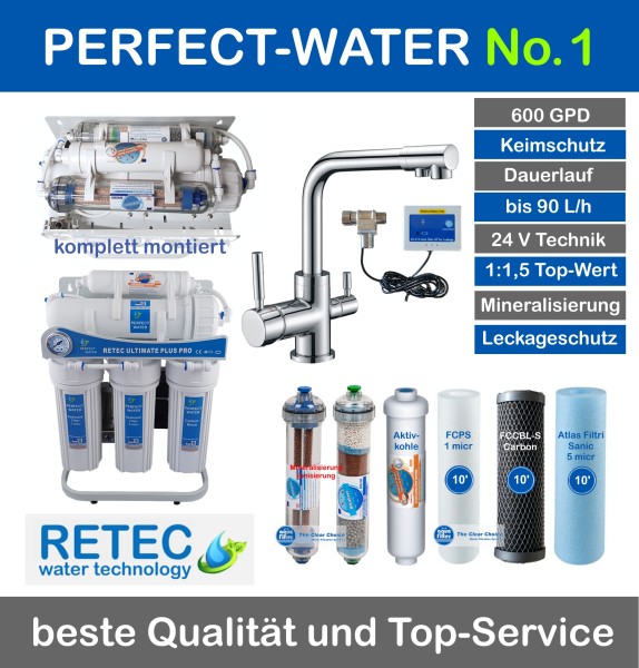 Ultimate PLUS PRO Umkehrosmoseanlage Perfect-Water No 1 600 GPD (B-WARE)