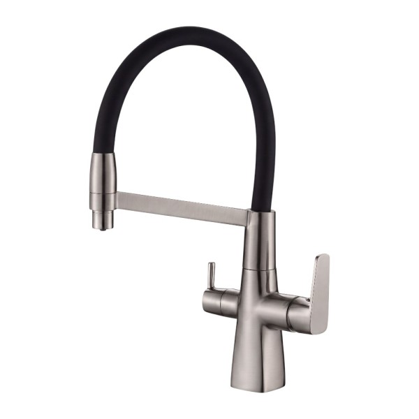Nerano 3-Wege-Wasserhahn aus Edelstahl Hochwertig mit flexiblem Designauslauf