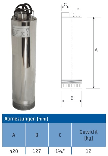 Tauchpumpe ACUA 5-40 5 Zoll frachtfrei