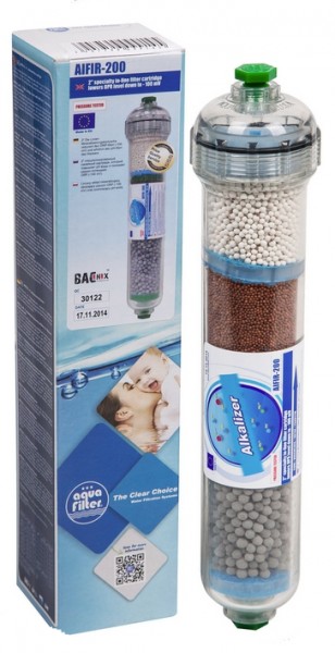 Transparent 2' bioceramic cartridge increases pH an ORP reduction to-100mV