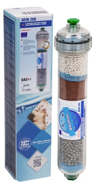 Transparent 2' bioceramic cartridge increases pH an ORP reduction to-100mV