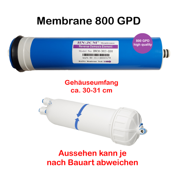 Membrane 800 GPD Gehäusedurchmesser außen 30-31 cm Ultimate PLUS 800-1000
