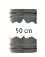 Rohr 0,5m, beidseitig mit 0-Ringen Rohr 0,5m, beidseitig mit 0-Ringen