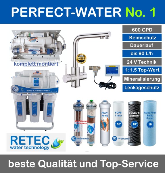 Ultimate PLUS PRO Umkehrosmoseanlage Perfect-Water No 1 600 GPD (B-WARE)