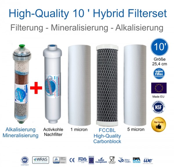 High Quality Hybrid Filterset 10' Filterung Mineralisierung Alkalisierung