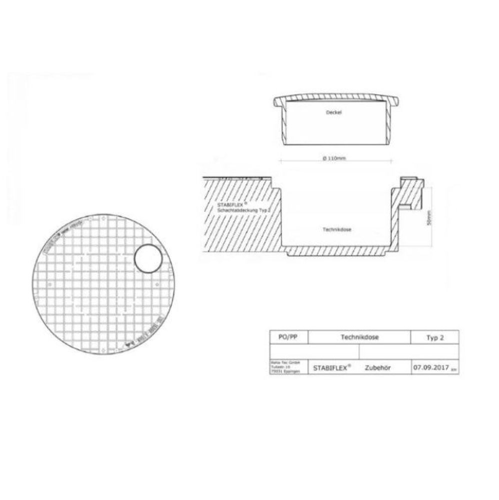 STABIFLEX Schachtabdeckung BASIC XXL-200kg-Typ1 (mit Griffmulden