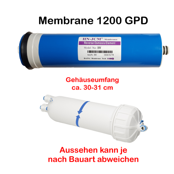 Membrane 1200 GPD Gehäusedurchmesser außen 30-31 cm Ultimate PLUS 1000-1200