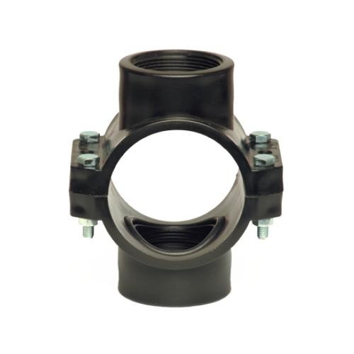 PP Doppelanbohrschelle, PN10 50x3/4', ohne Verstärkung