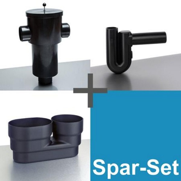 3P Spar-Set GS (Gartenfilter S, Beruhigter Zulauf, Überlaufsiphon)