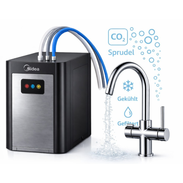Midea Sprudelwasserhahn mit Sprudel & Filter 5-Wege System