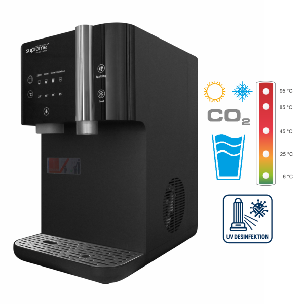 Supreme CLEVER ERCANO Kühl-, Sprudel- und Heißwasser Osmoseanlage