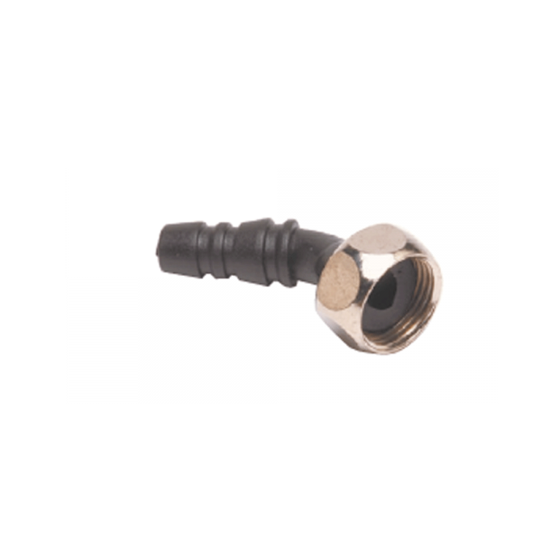 Winkel-Schlauchtülle PP 3/8 Zoll x 10/12mm