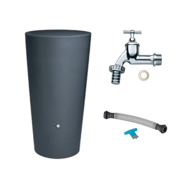 Regentonne Clean Small grau Kunststoff 150 Liter Fassungsvermögen