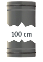 Rohr 1 m, beidseitig mit O-Ringen Rohr 1 m, beidseitig mit O-Ringen