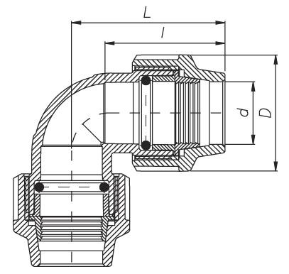 PP Winkel 90° d 90 *