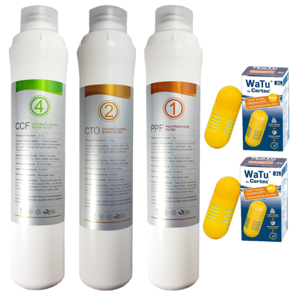 Ersatzfilter ROPOT Elegance Kflow Sediment 5 micr CTO-Kohle Kokos Filter